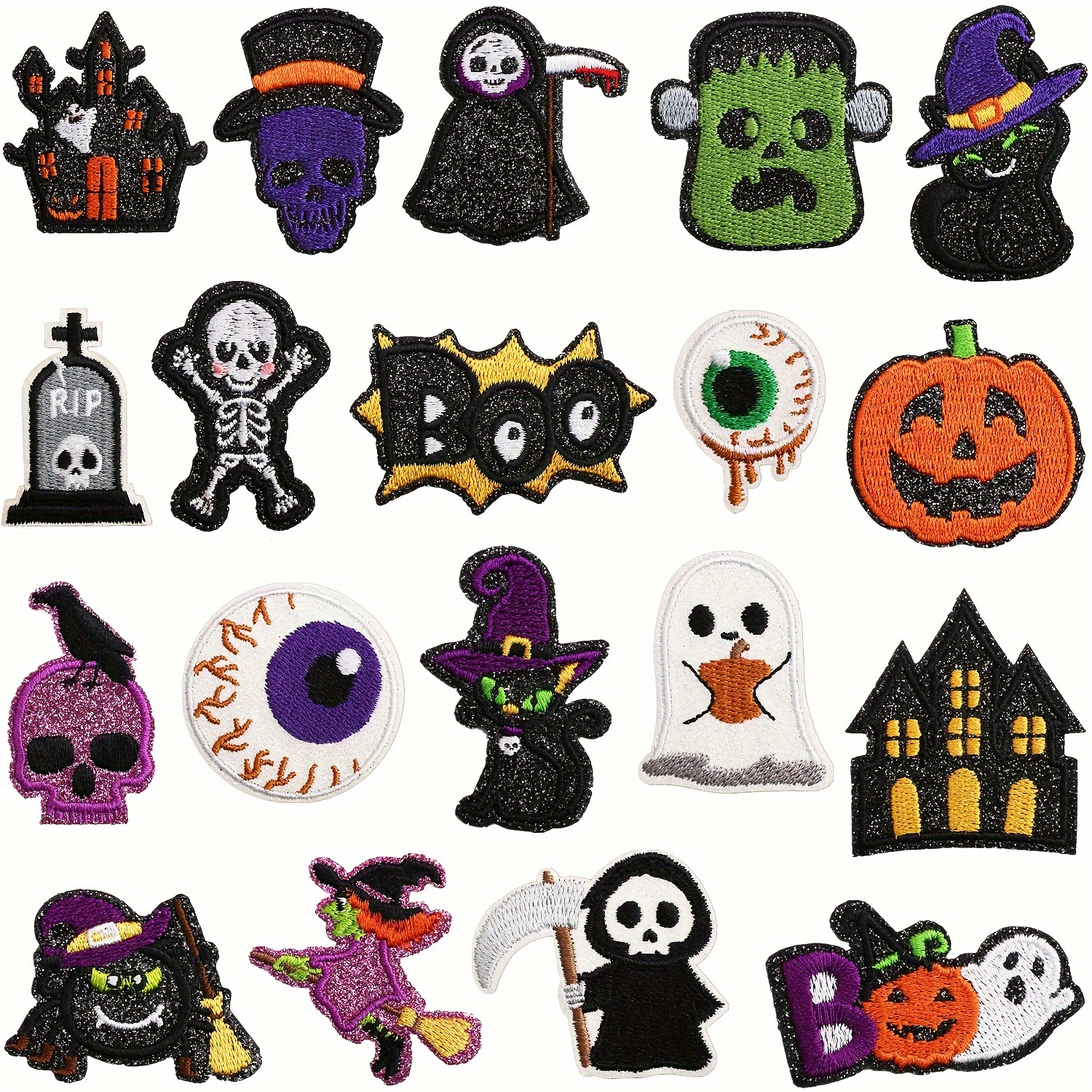 Halloween Iron On Patches For Men Pu Leather Patch For - Temu