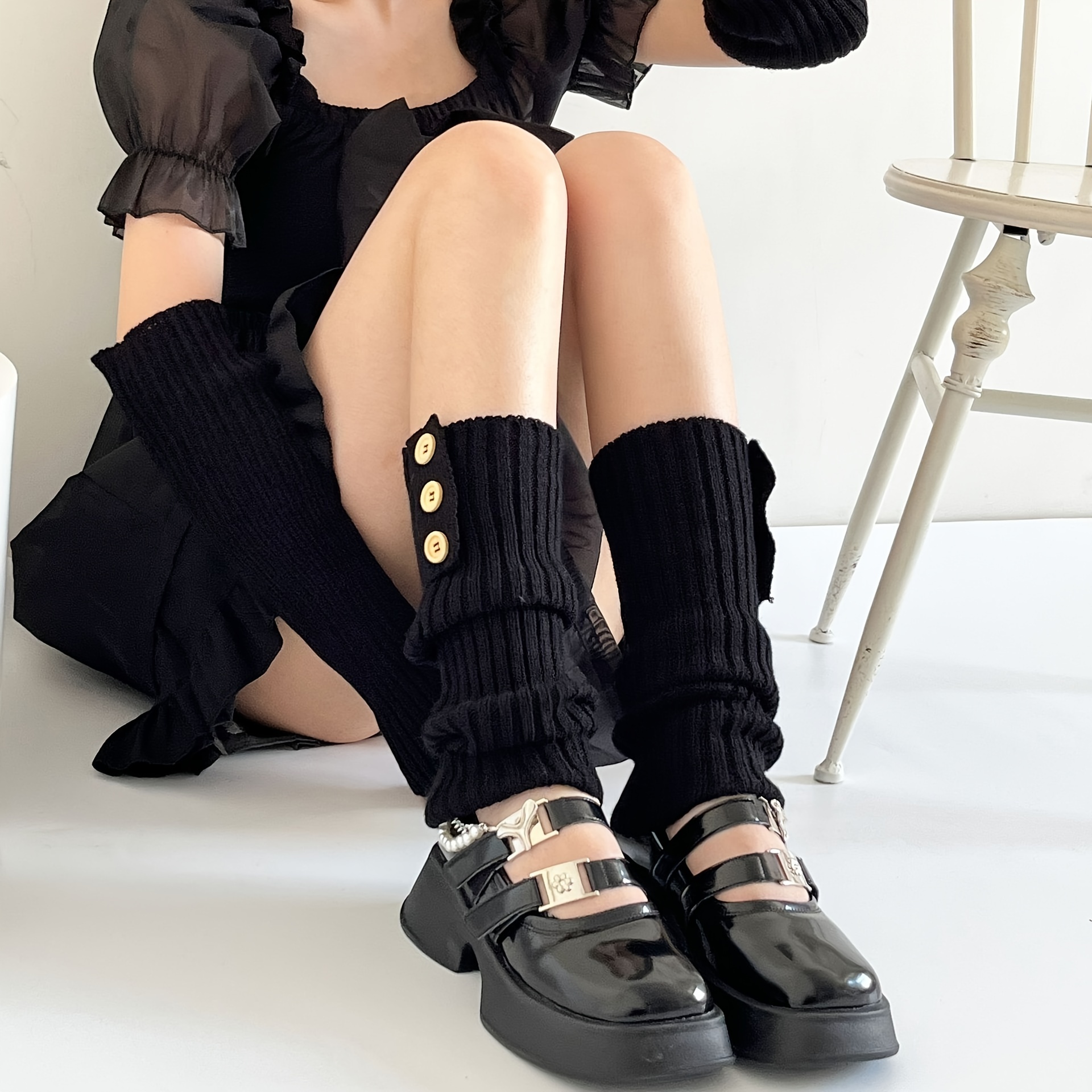 Women's Vintage Buttoned Leg Warmers - Temu