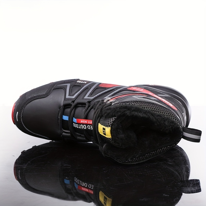 Men's Plush Lining Snow Boots Anti Slip Thermal Platform Winter Boots