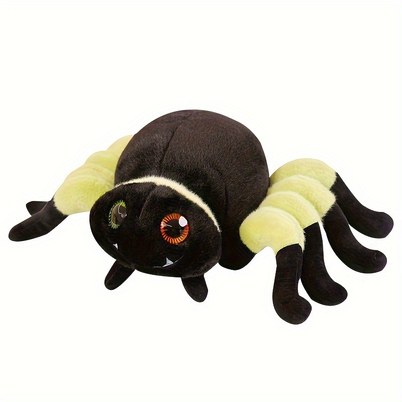 Anima - Peluche araignée noire 15 cm -4729