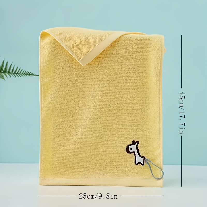 Children's Towel 100% Cotton Cartoon Animal Embroidery - Temu