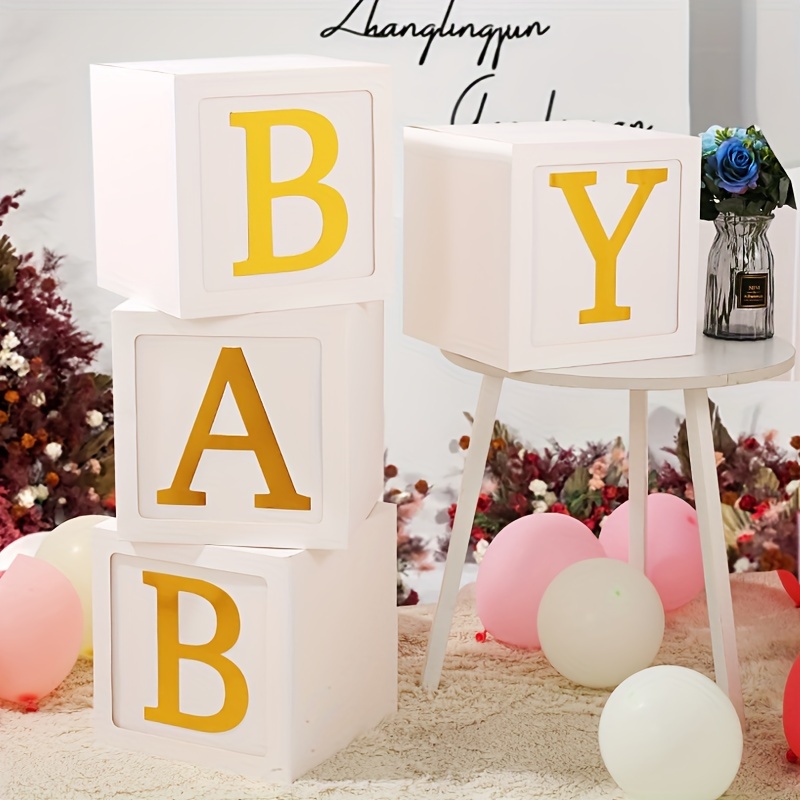 Set, Vendita Calda Decorazioni Per Feste Baby Shower God Baby Shower  Balloon Blocks Arch Garland Kit Fai Da Te Scatola Di Palloncini Trasparenti