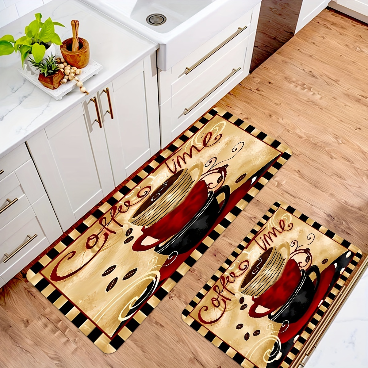  Tapetes de cocina para piso, alfombras de cocina, 2