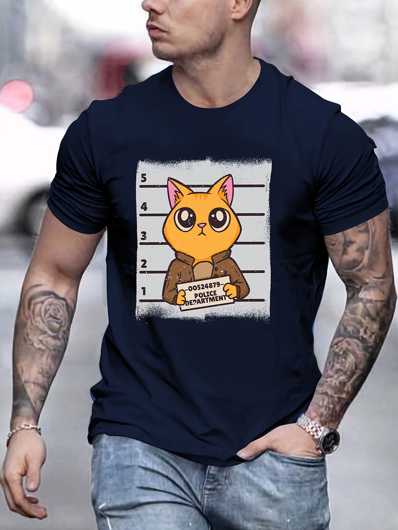 Camiseta Hombre Estampado Anime Prison Cat Verano Aire Libre - Temu Chile