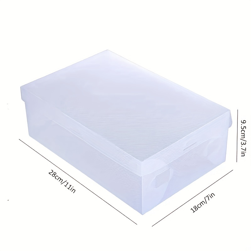 1pc Clear Foldable Shoe Storage Box, Stackable Heavy Duty Plastic Boot  Storage Boxes, Boot & Shoe Box Organizers, Underbed Dustproof Thickened  Storage