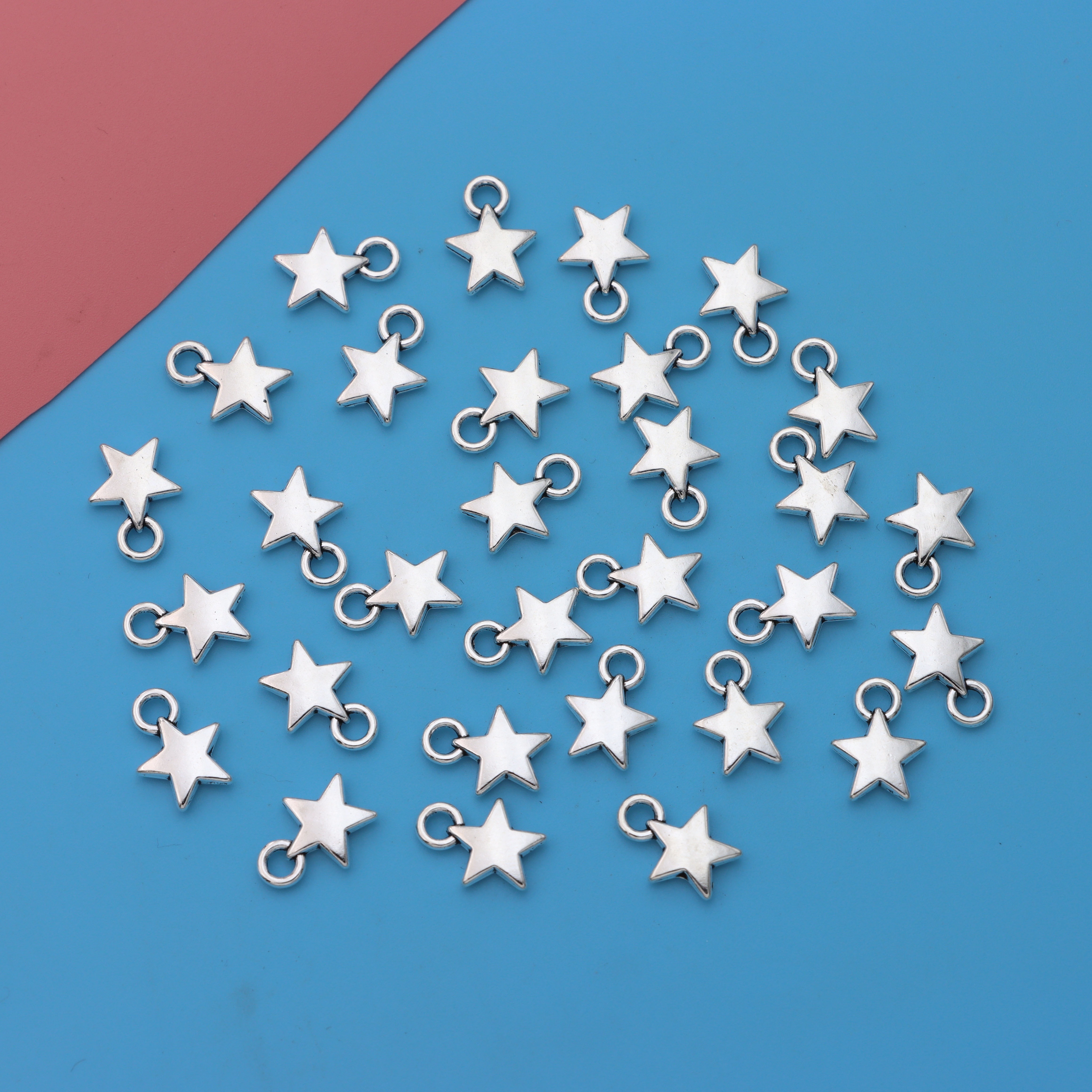 Brass Star Charms - Earring Findings - Jewelry Making Supplies