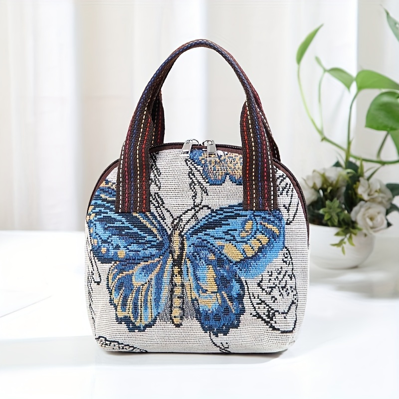 Retro Embroidery Shell Handbag, Women's Color Contrast Crossbody Bag,  Fashion Top Handle Satchel Purse - Temu