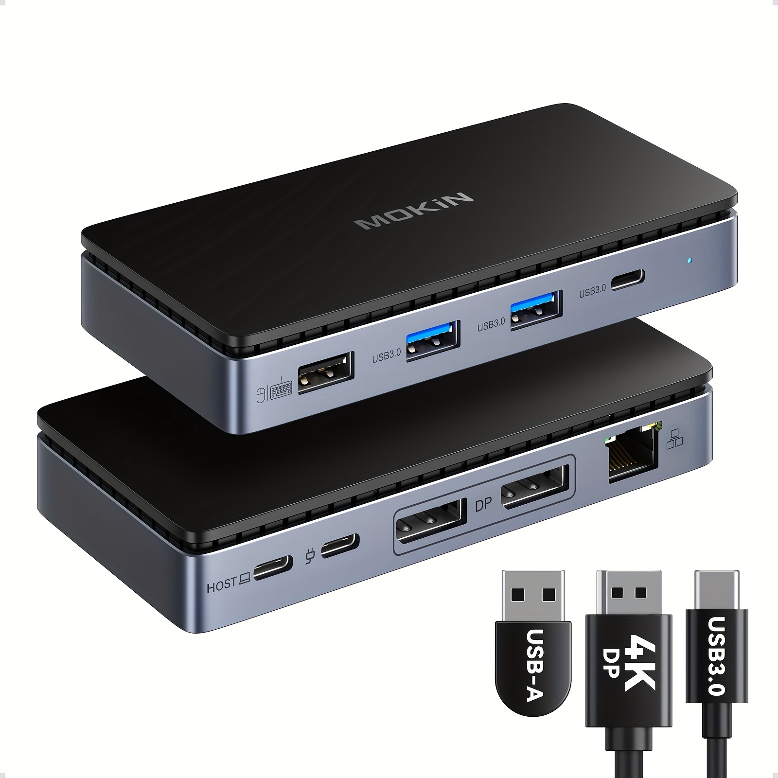 Mini Dock Thunderbolt 3 - Station d'Accueil Portable pour Deux Écrans avec  HDMI 4K 60Hz, 2 x Hub USB-A (3.0/2.0), GbE - Câble de 28 cm - Adaptateur