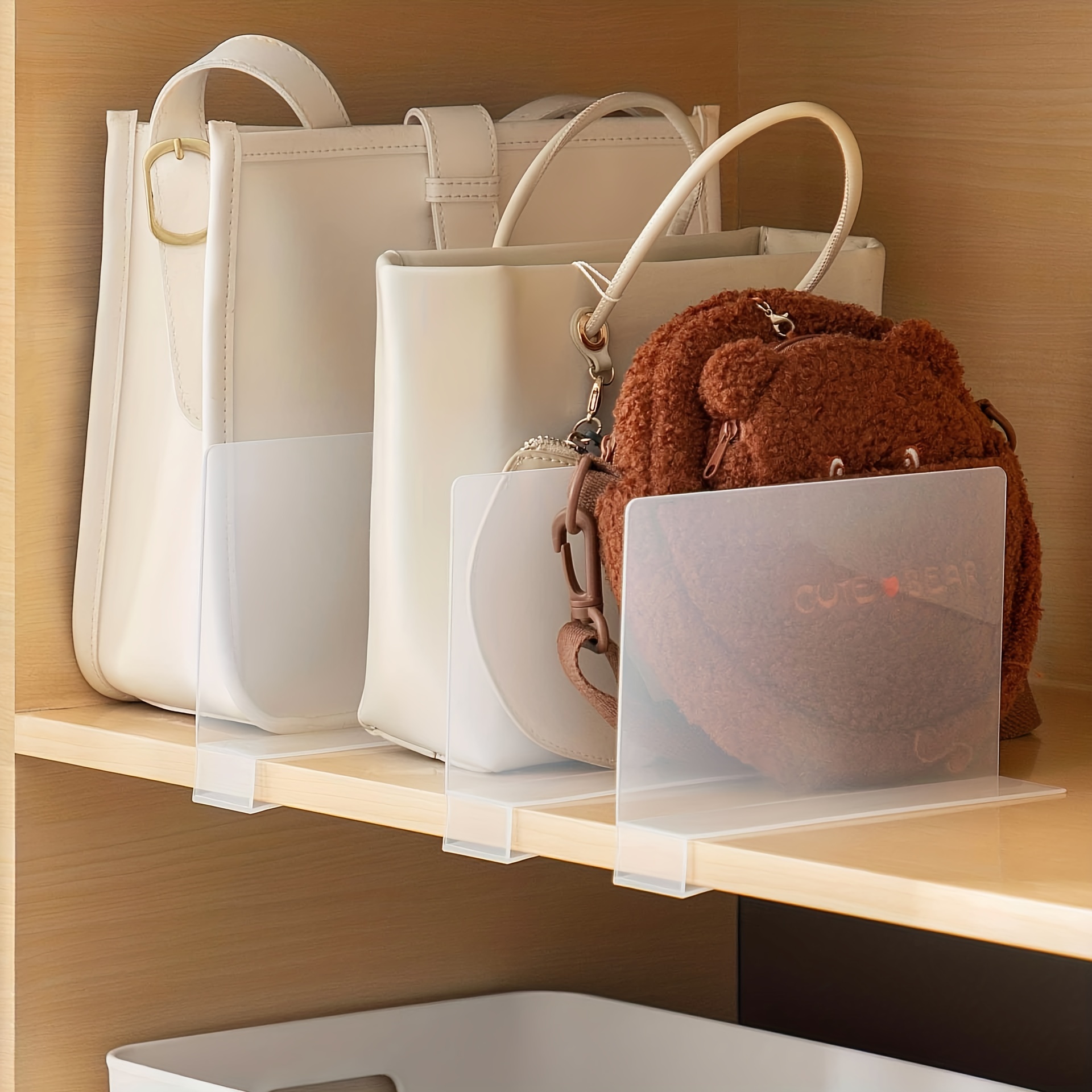 Handbag Storage Box Divider Shelf Bag Storage Rack Handbag Storage