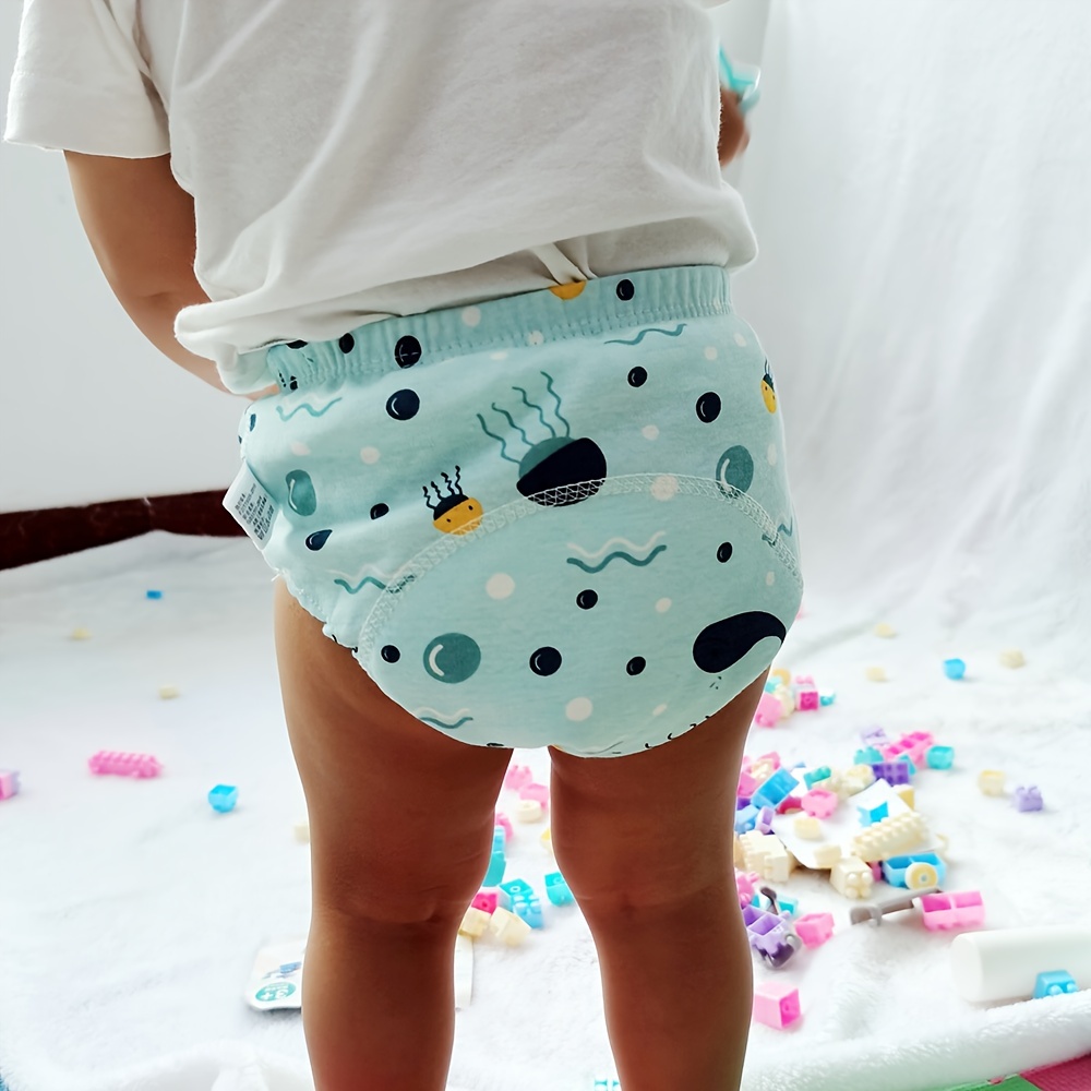  Waterproof Training Underwear Leakproof Rubber Pants For  Potty Training For Boys And Girls Blue