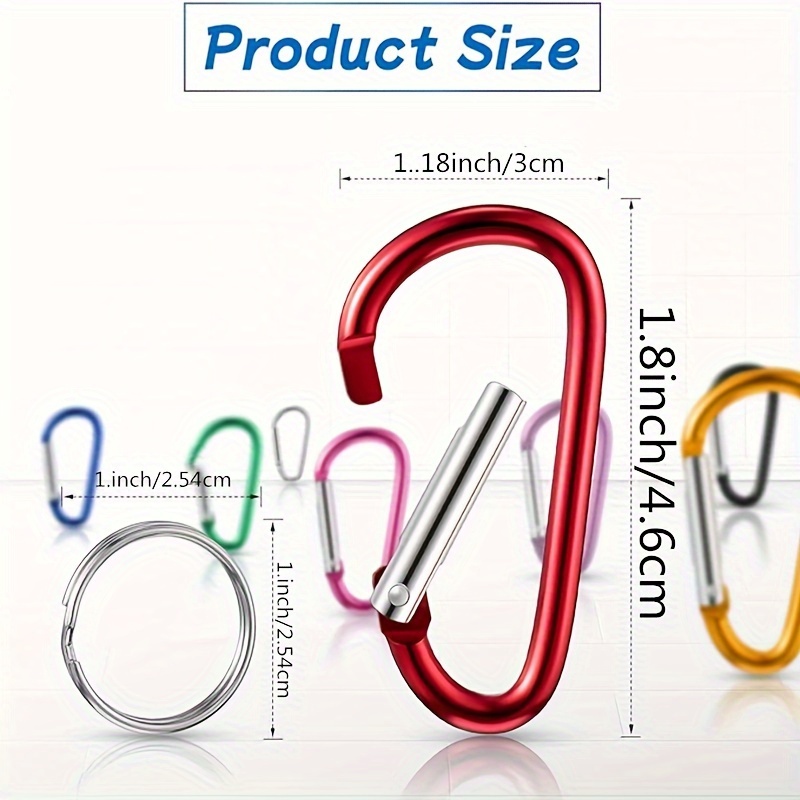 Colorful Keychain With D shaped Carabiner For Keys Backpacks - Temu