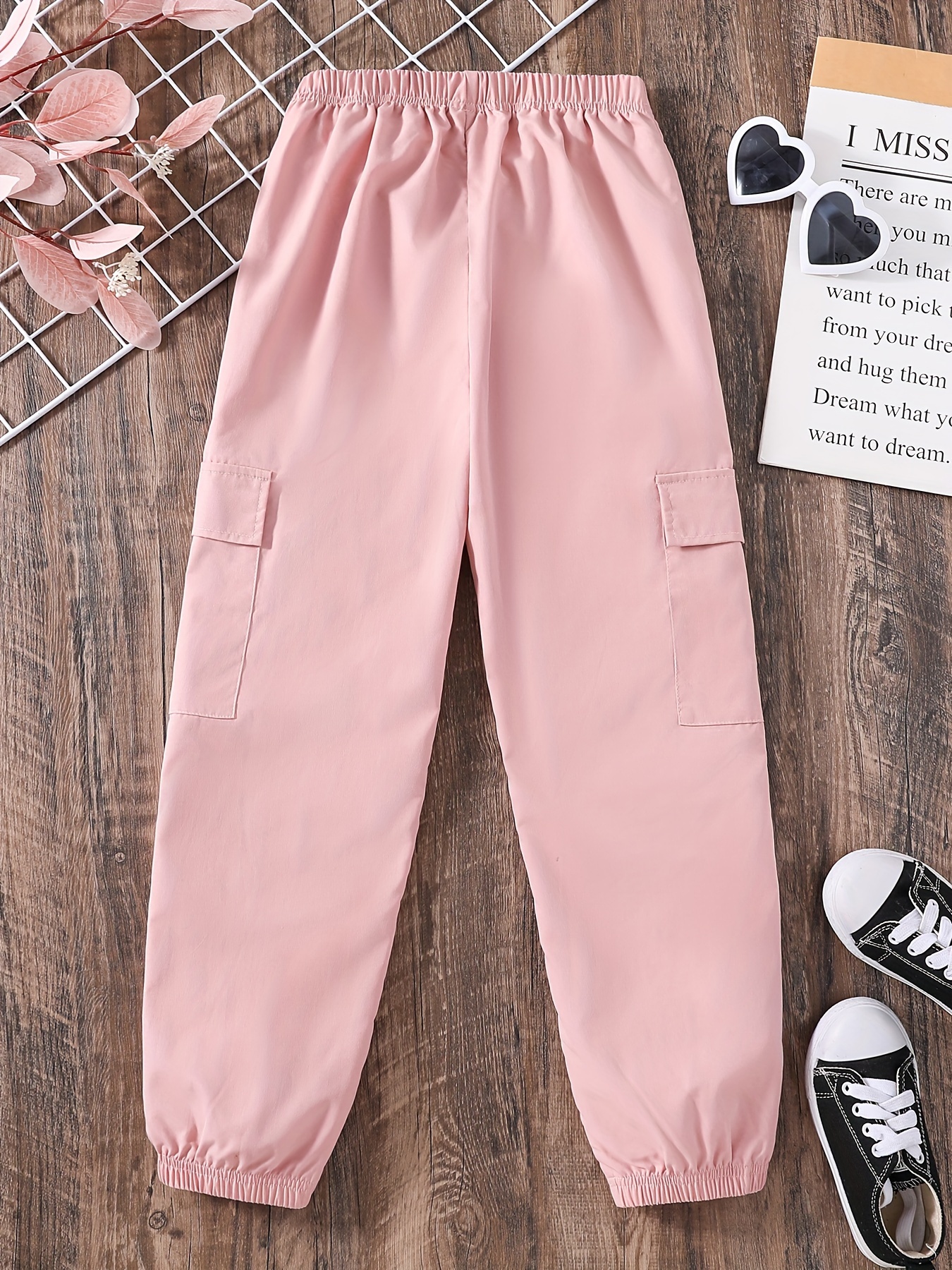 New Korean Teenage Girls Cargo Pants Solid Color Kids Pants Casual Style  Trousers For Children Child Girl Clothes 8 10 14 Year