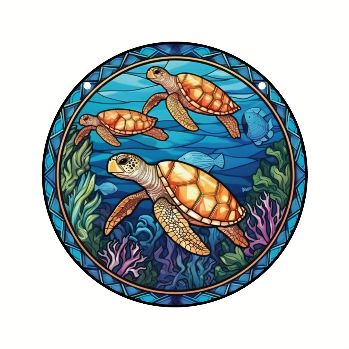 Ocean Turtle Acrylic Double Sided Plaque Puzzle Shape - Temu