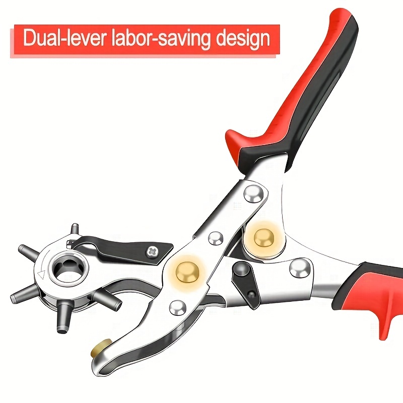 Leather Belt Hole Punch Plier - Create Professional-Looking Holes In Belts  Of Multiple Sizes With This Puncher Tool!
