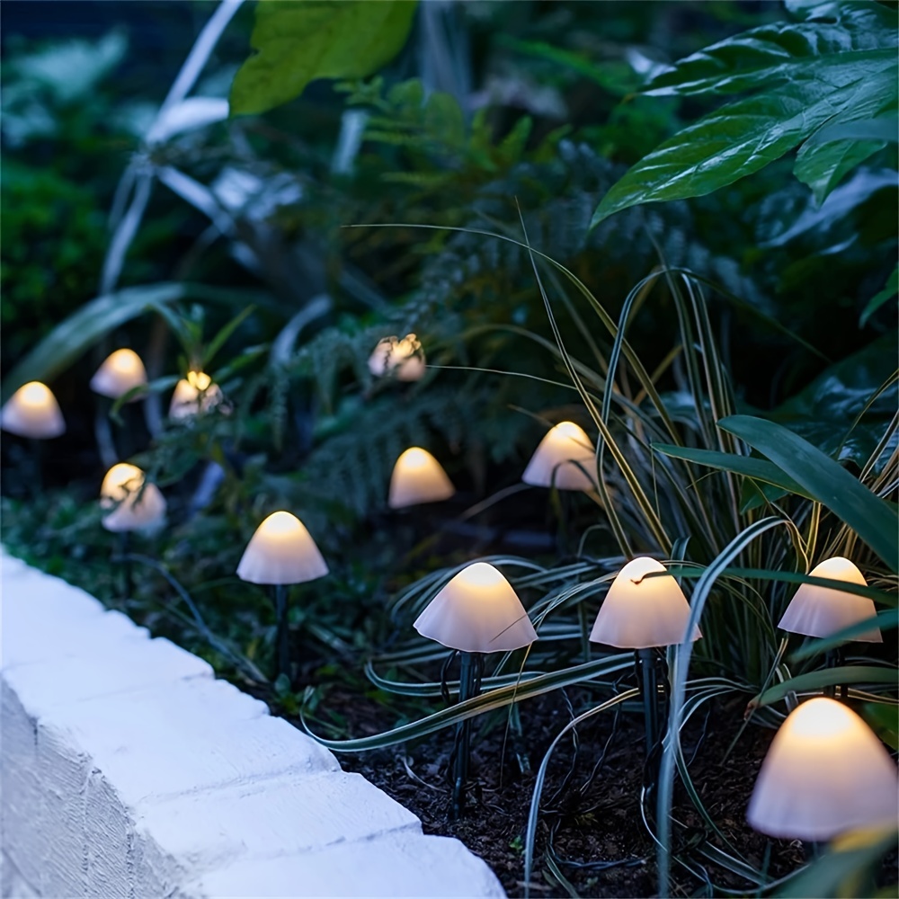 20/30 Led Solar Mushroom Lights Waterproof Landscape - Temu