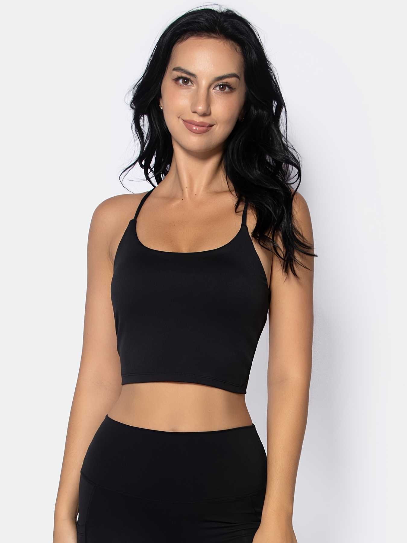 Buy Solid Longline Camisole with Spaghetti Straps
