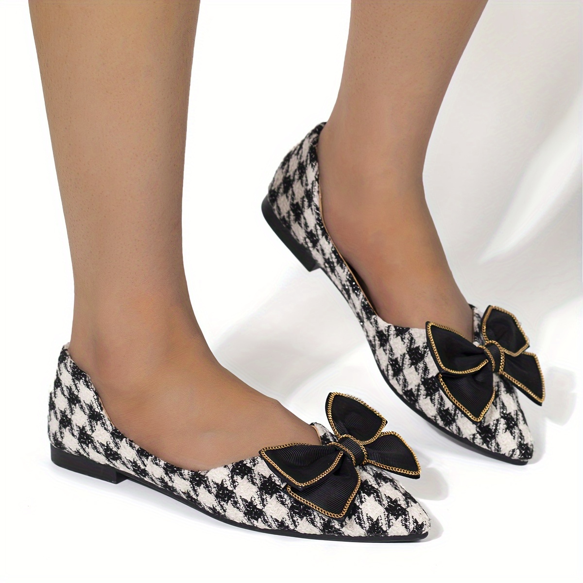 decor-flats-women-s-rhinestone-bowknot-houndstooth-pattern-temu-new