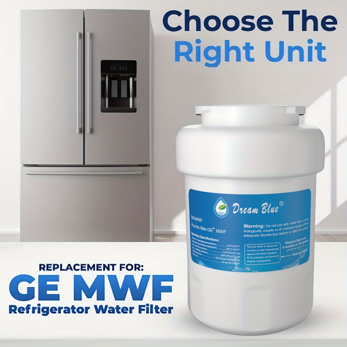 WF3CB Frigidaire Refrigerator Water Filter for Water and Ice, 200 Gallons 