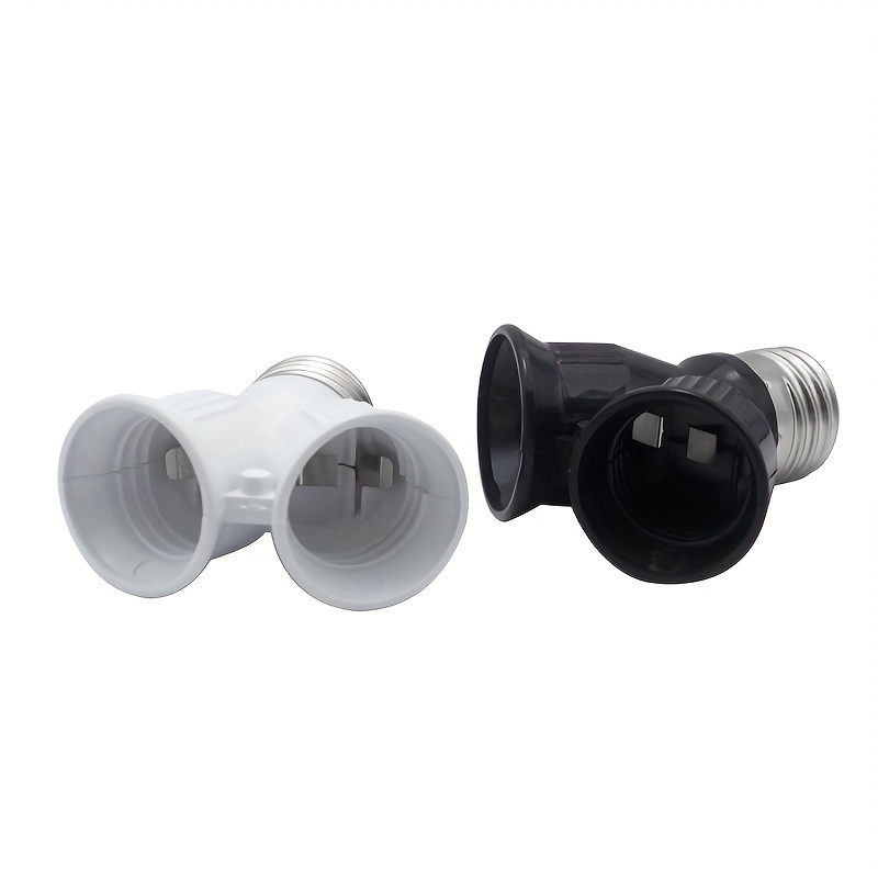 TEHAUX 2pcs E27 Light Socket Splitter, 2 in 1 Convert Lamp Head E27 Bulb  LED Light Socket Outlet Light Socket Converter Light Bulb Adapter Light  Bulb