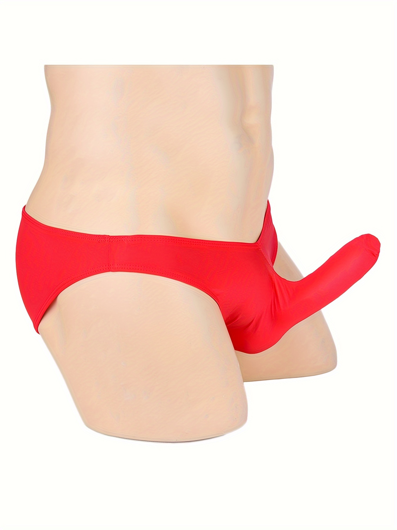Men's Panties Sexy Nylon Soft Penis Pouch Briefs Cool Ice Silk Low
