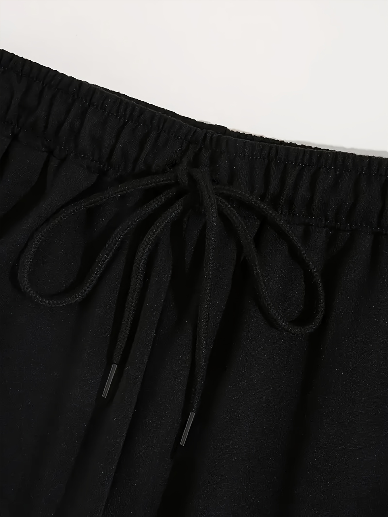 Cross Pattern Joggers Men's Casual Stretch Waist Drawstring Sports Pants