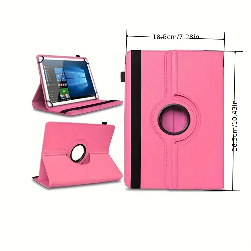 Housse tablette universelle 10 Etui Simili Cuir Rose