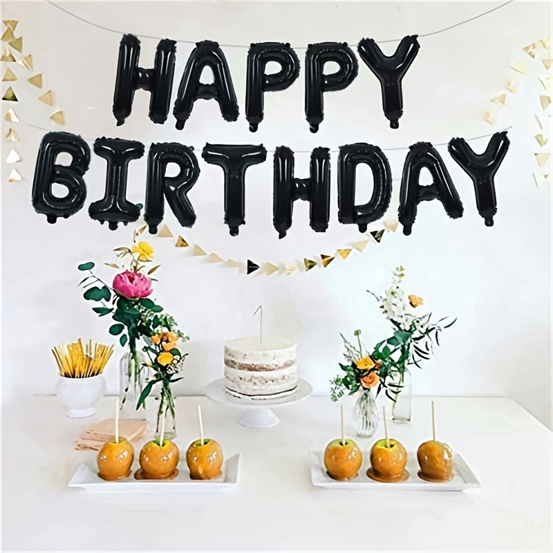 Happy Birthday Balloon Banner Mylar Foil Letter Birthday - Temu