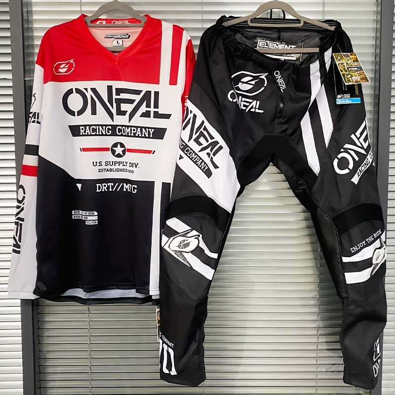 Conjunto de pantalón de motocross para hombre y mujer, ropa de carrera,  Enduro MX ciclismo todoterreno para adultos, Rosa, azul