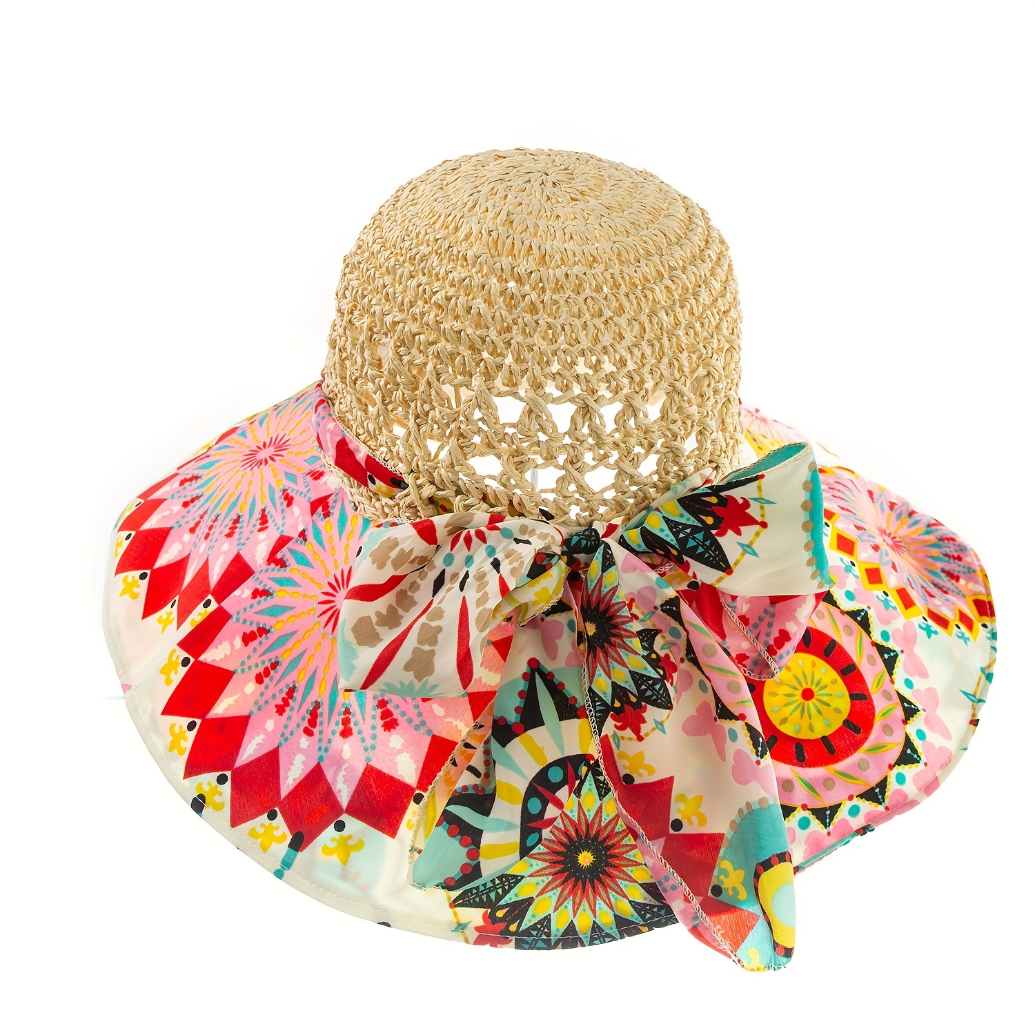 Sombrero para sol de mujer, alas anchas, verano, UPF 50+