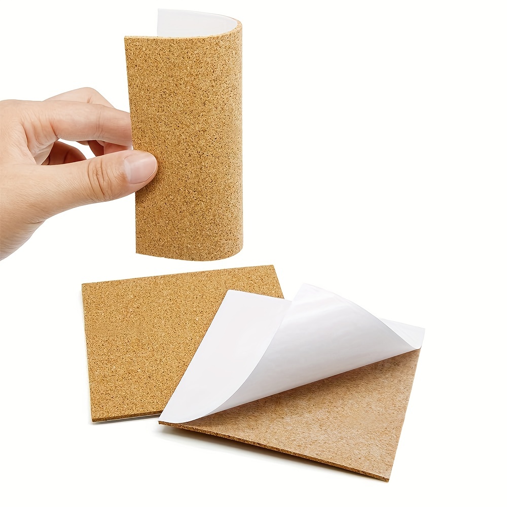 Self adhesive Cork Squares Cork Adhesive Sheets For Coasters - Temu