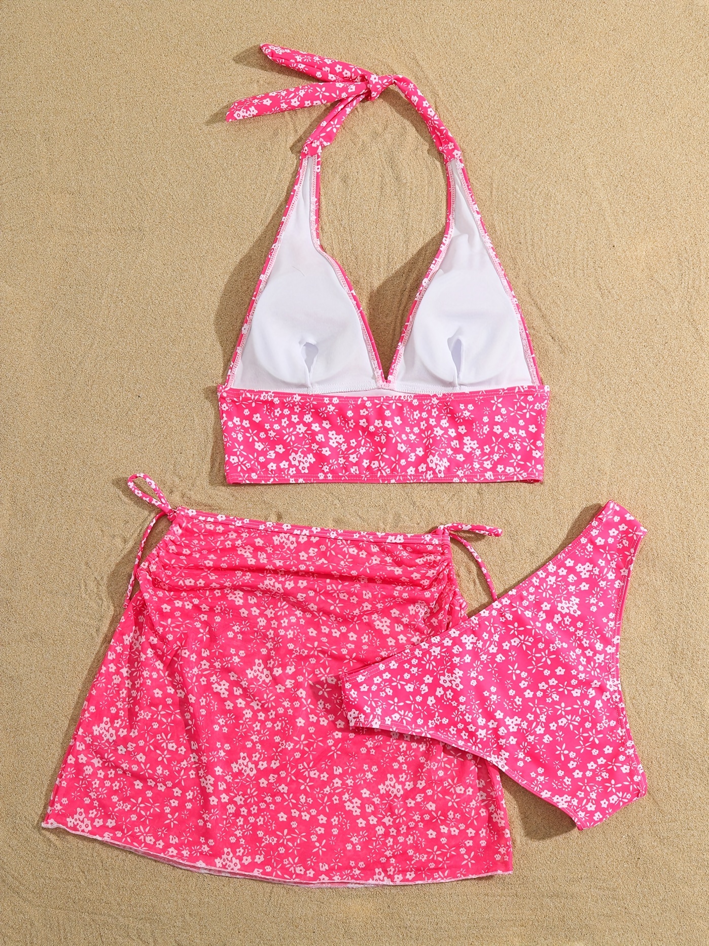 Floral Mommy Matching Swimsuit Set High Stretch Bikini Top - Temu