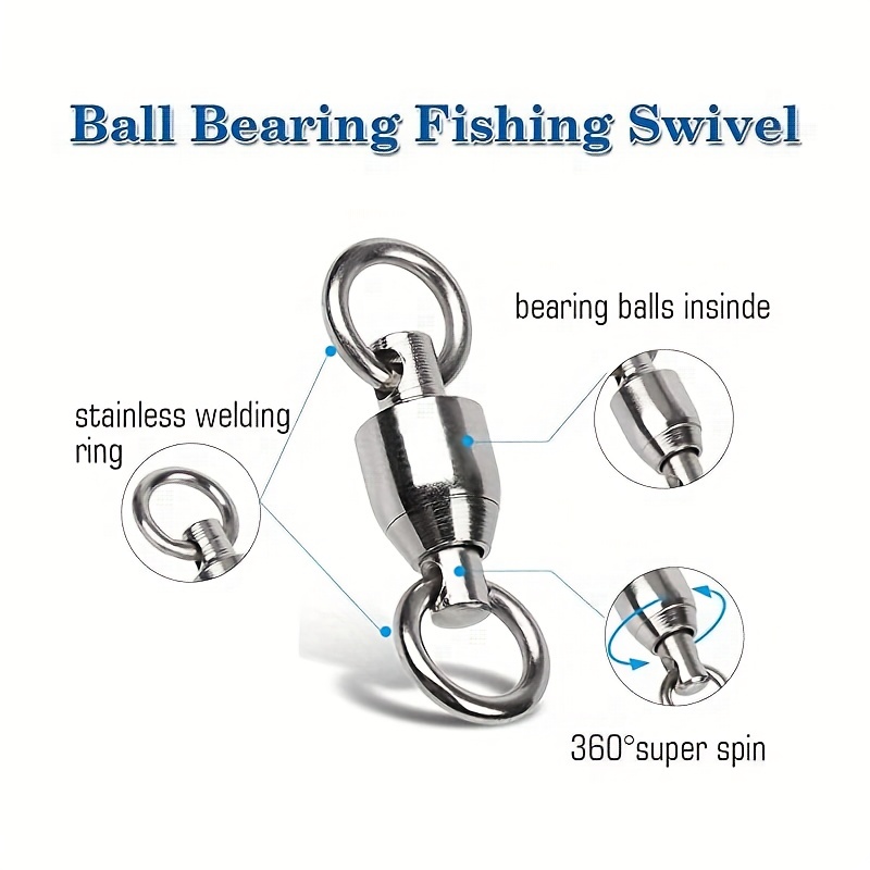 Cheap Solid Ring Durable Fishing Snap Connector with Pin Heavy Duty Ball  Rolling Swivel Bearing Barrel