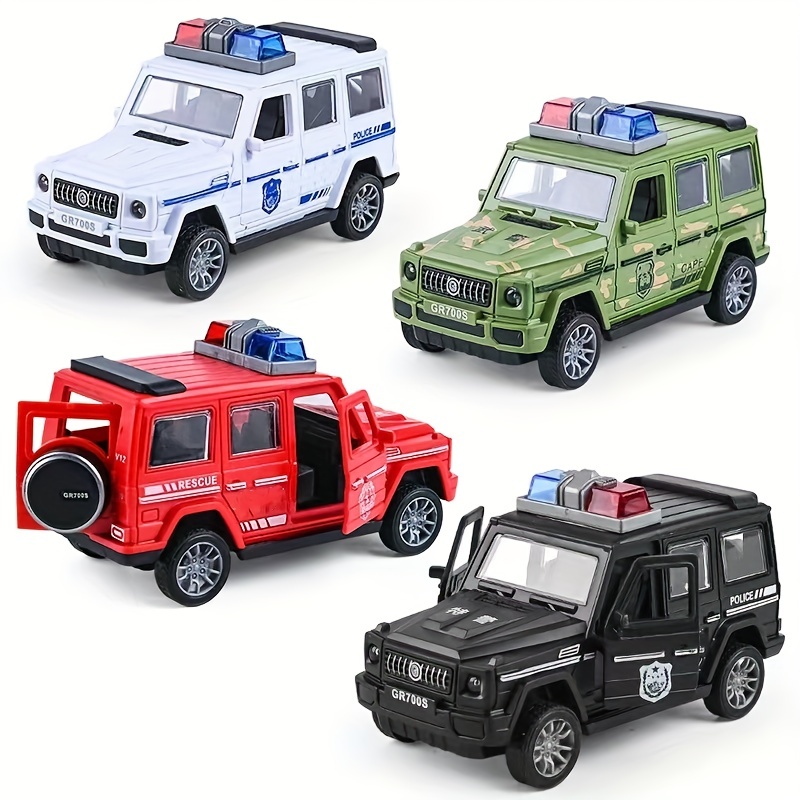 toy car inertia drop resistant openable door police car fire truck model off road small car 2