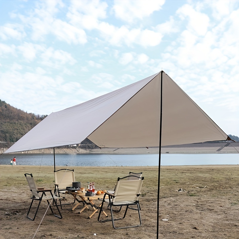 Outdoor Functal Square Baldachin und Sonnenschutz-Strand-Pergola-Zelt und  dünne silberbeschichtete Bodenmatte Bestes Geschenk