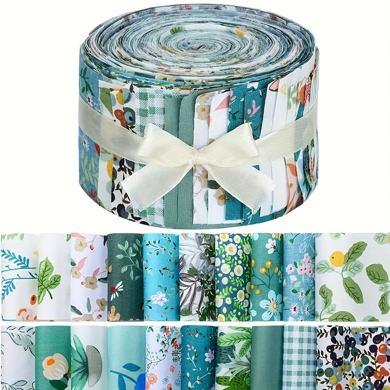 

40pcs Floral Printed Quilting Fabric Cotton Craft Diy Handmade Doll Clothes Fabric Precut For Patchwork Diy Handmade Craft Sewing Supplies 6.5cm*50cm/2.55in*19.6in