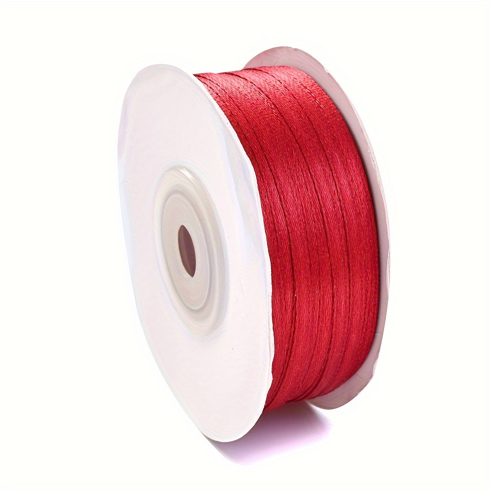 YAMA Double Face Satin Ribbon - 1 1/2 Inch 25 Yards for Gift Wrapping  Ribbons Roll, Red