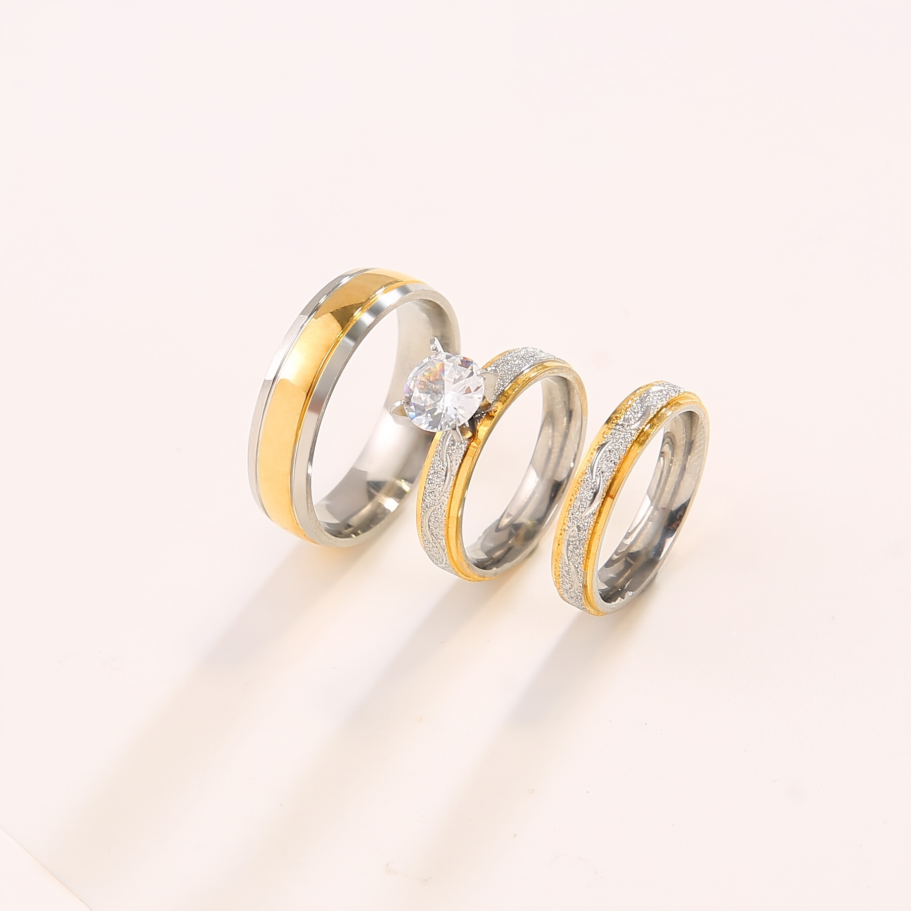 Two tone couple on sale rings