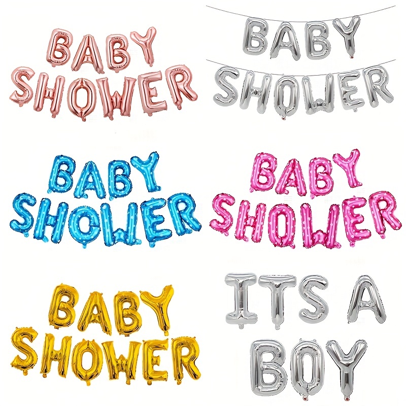 Baby Shower Niña Niño, Globos Decoracion Baby Shower Dorado Unisex Momia  para Ser Faja Pancartas para Baby Shower Adornos par