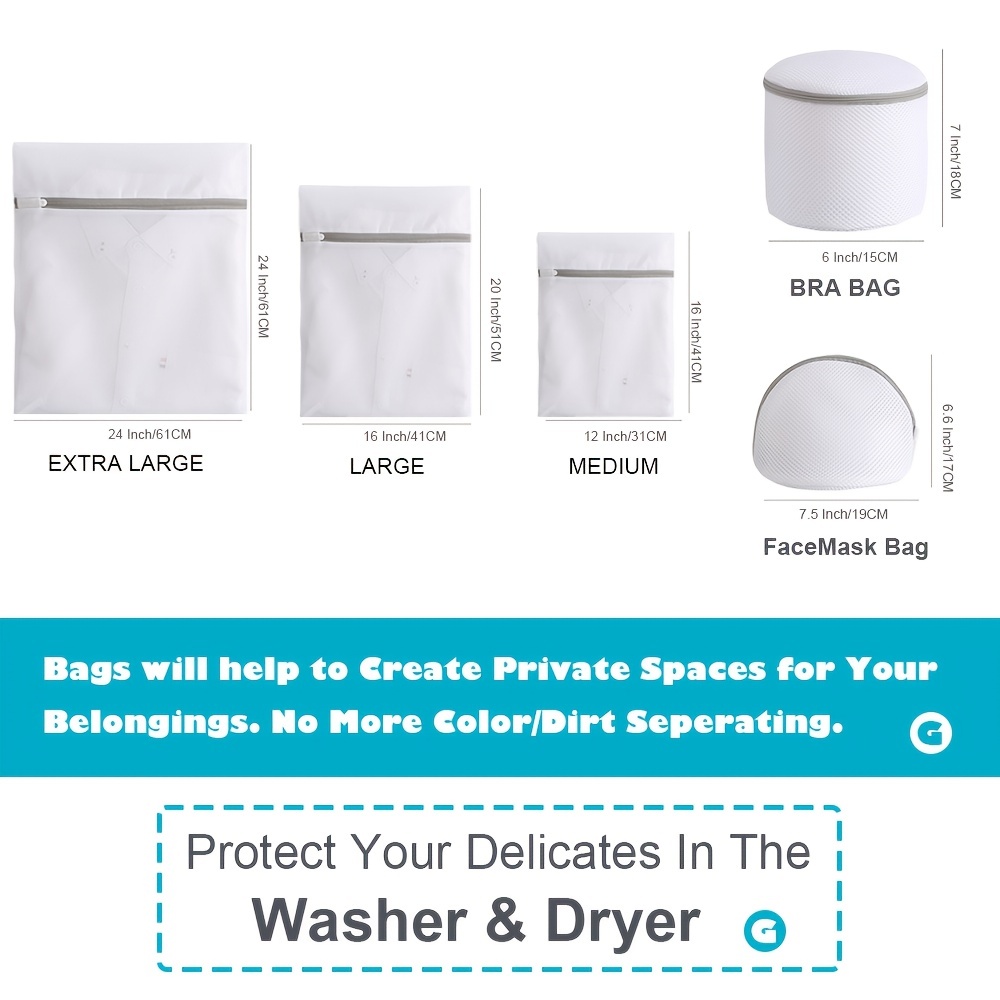 Mesh Laundry Bags Delicate Clothes Zipper Wash Bag Net Underwear Bra Wash  Travel