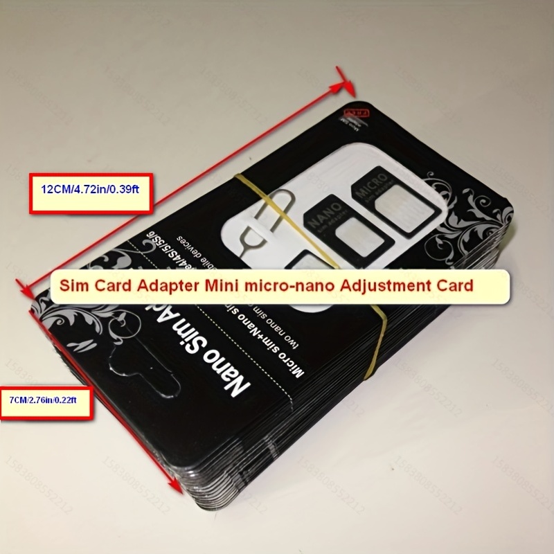 Adaptador de tarjeta nanoSIM microSIM y SIM para movil Negro