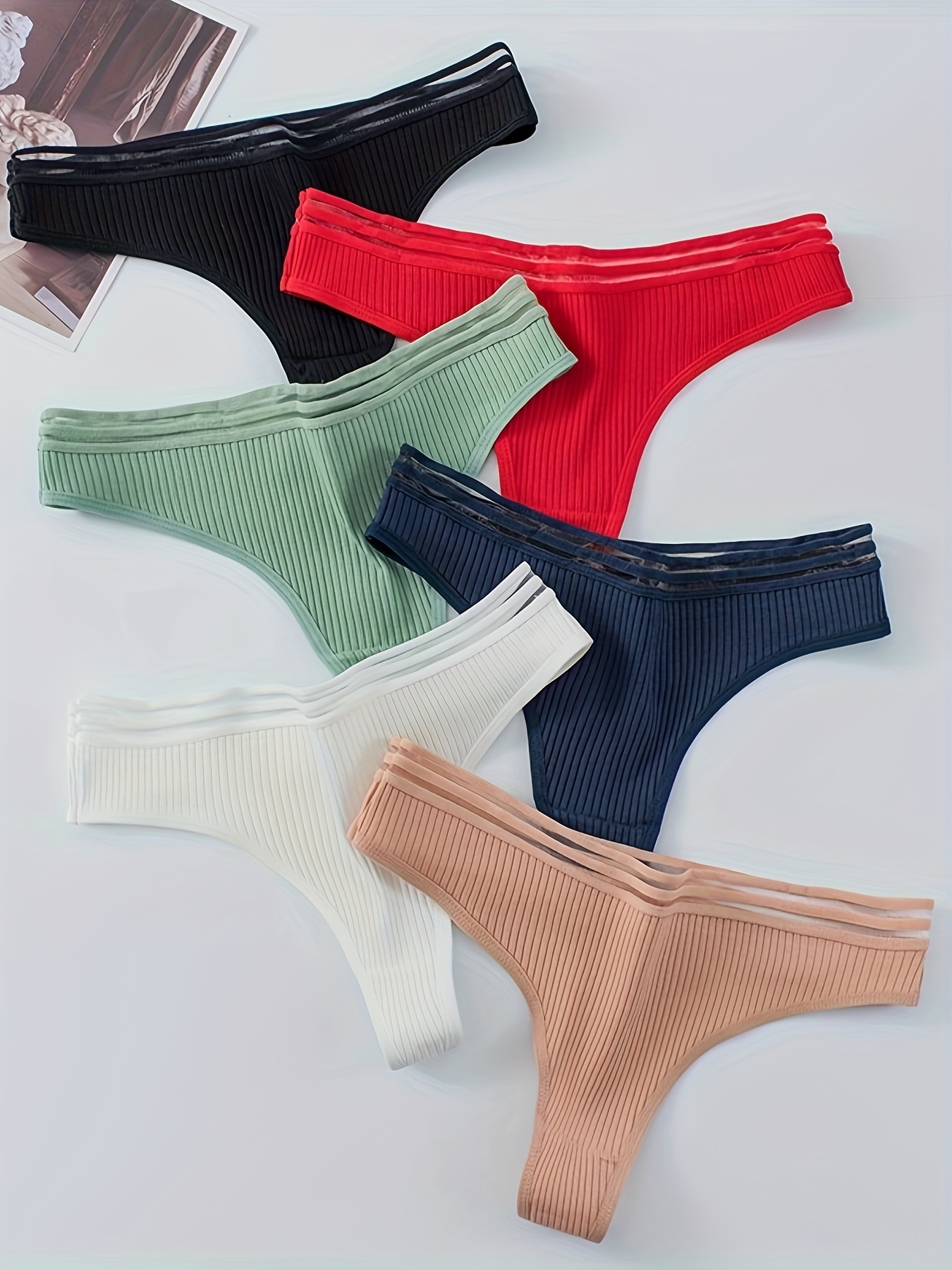 Women's Green Thong Panties