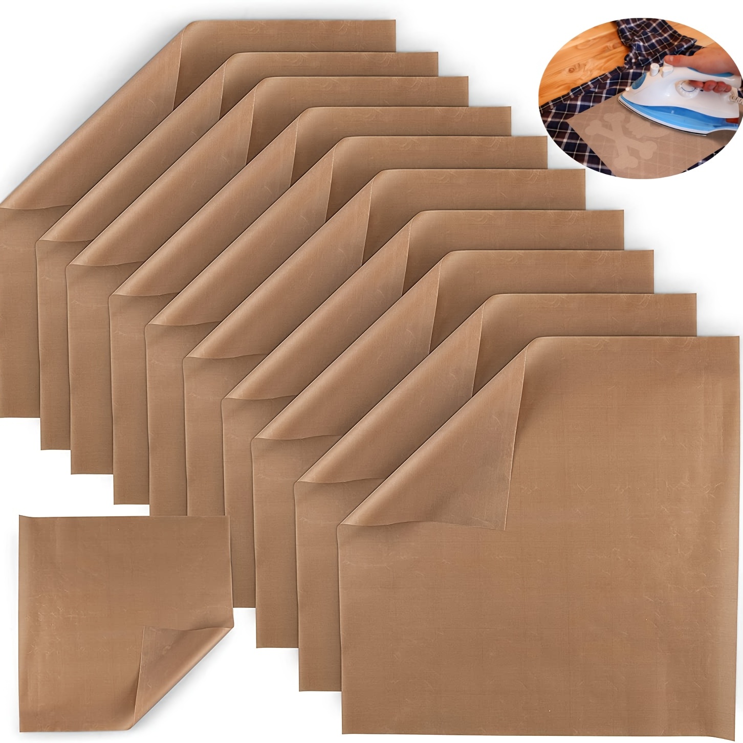 Lot de 4 feuilles de téflon PTFE pour presse à chaleur, 40,6 x 40,6 cm,  tapis de bricolage, tapis de cuisson, feuille de papier téflon pour  transfert