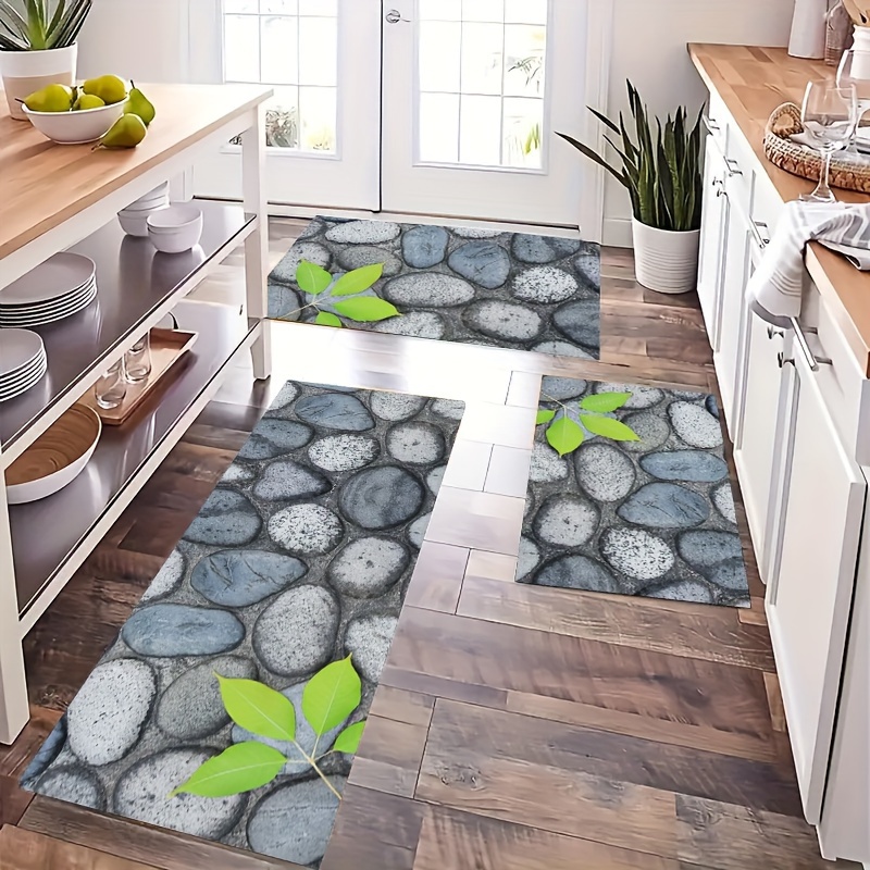 1pc Stone Path Floor Mat: Soft, Non-Slip, Oil-Proof, Waterproof & Stain  Resistant - Perfect for Kitchen, Bathroom & Home Decoration!