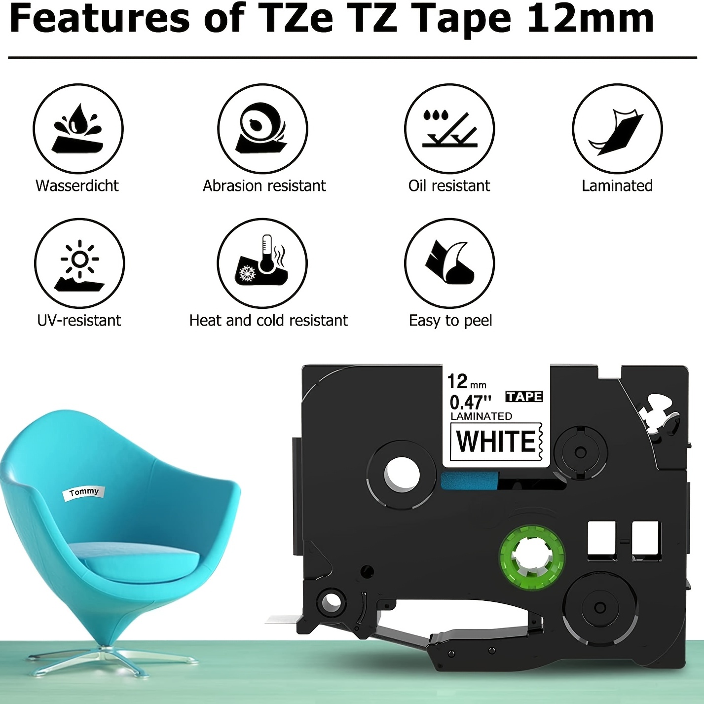 Tze 231 Ruban D'étiquettes 12 Mm Compatible Brother Tze Tape - Temu Canada