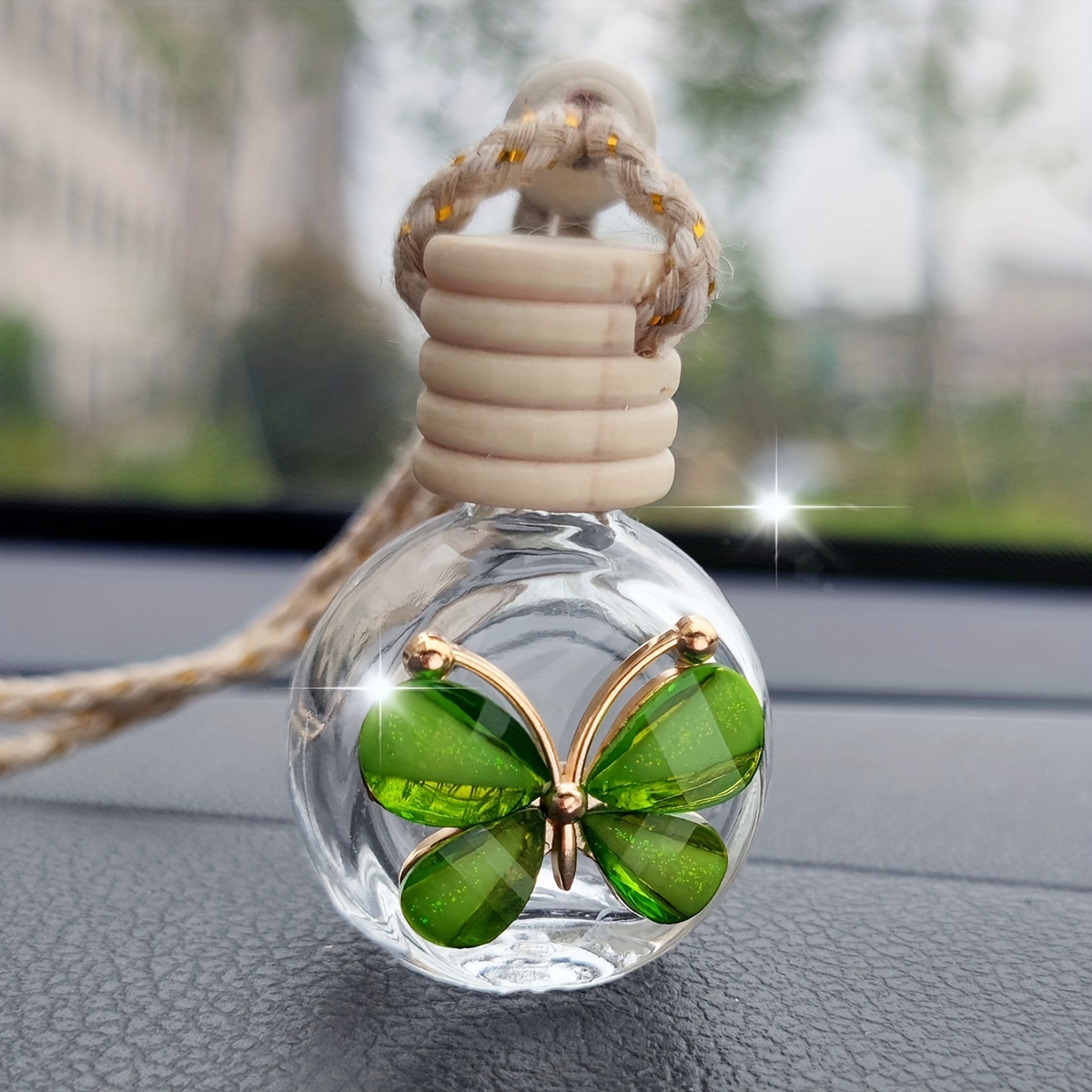 Grüne Kristall schmetterlings parfüm flasche Auto - Temu Switzerland