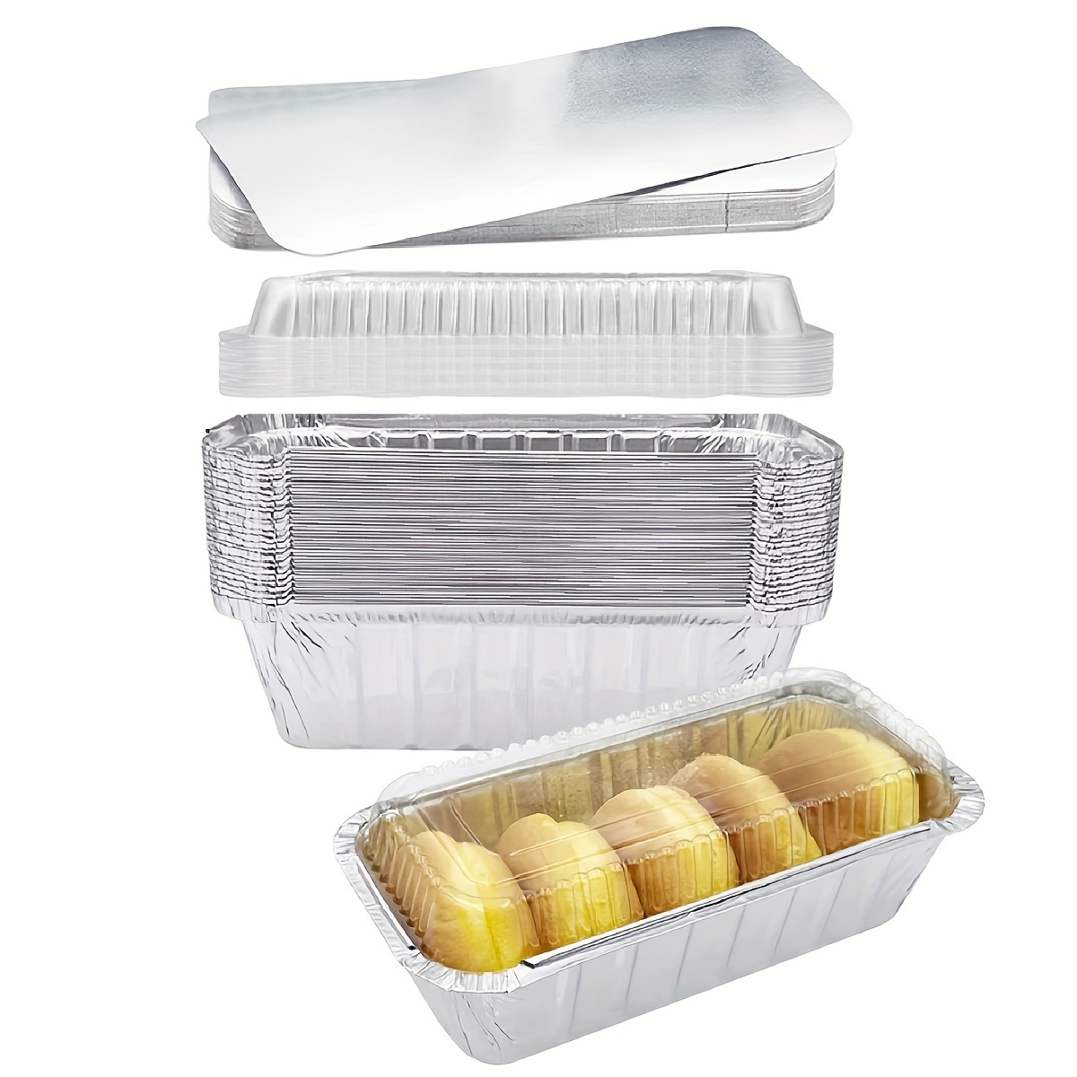 Your Home Disposable Aluminum Loaf Pans With Lids Foil - Temu