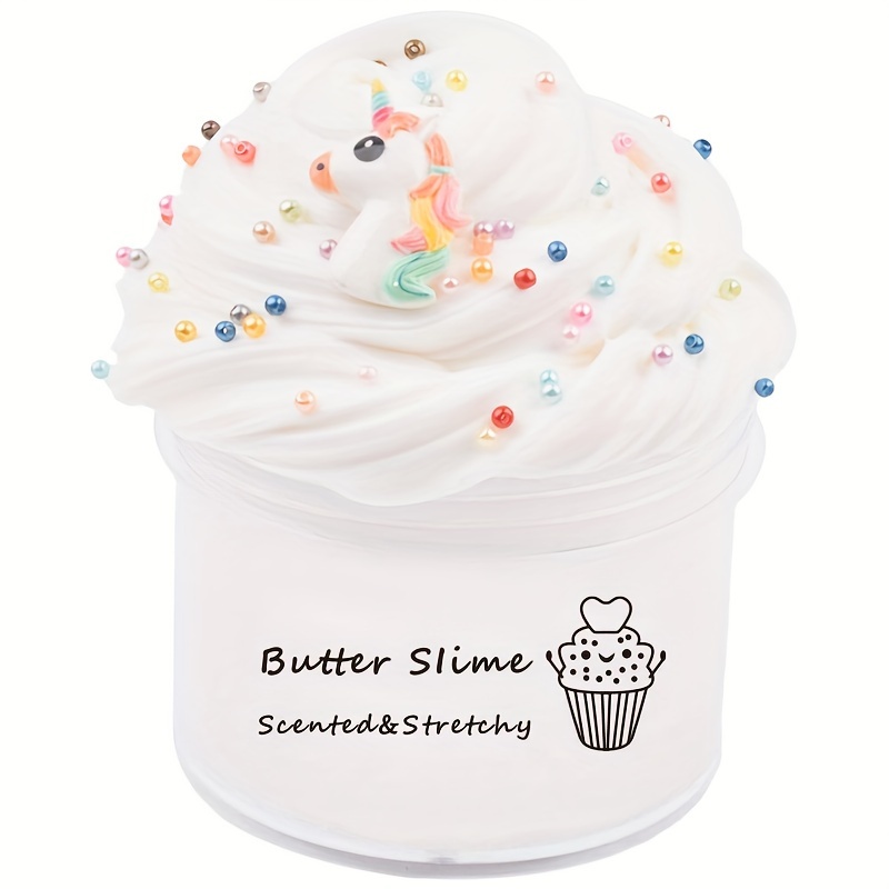  Butter Unicorn Slime, Scented and Stretchy Clay Sludge