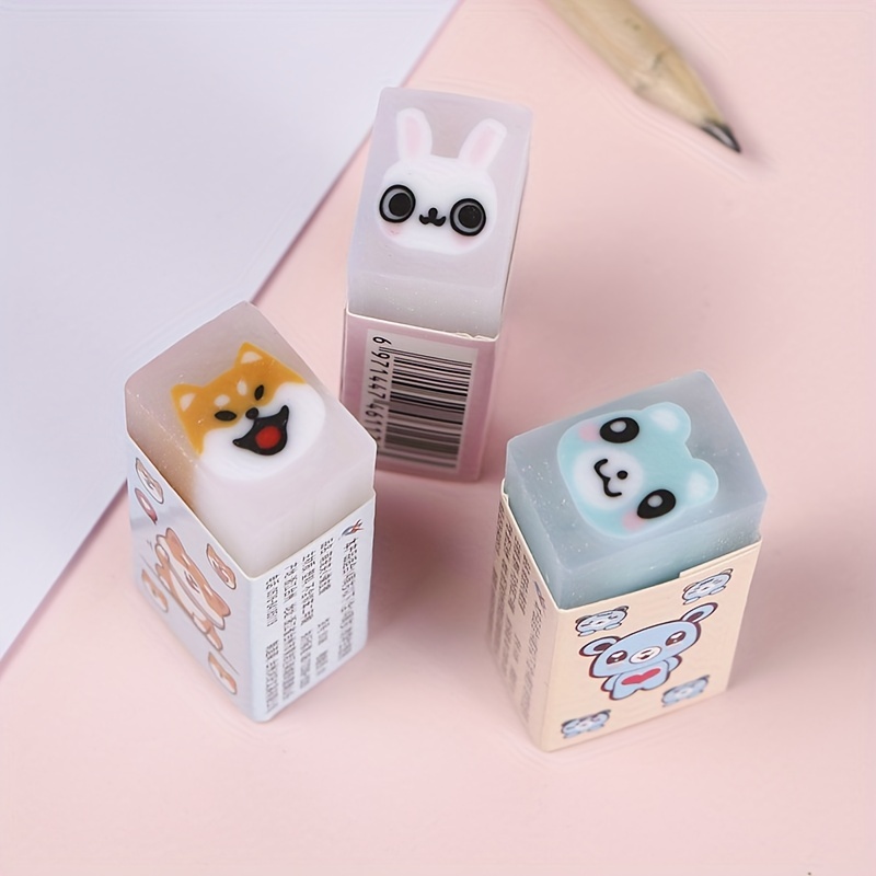 3 Pcs Cute Erasers for Kids Fun Cute Fruit Erasers Fruit Pencil Erasers for  Students Party Favor Home School Work Classroom Rewards Prizes Gift
