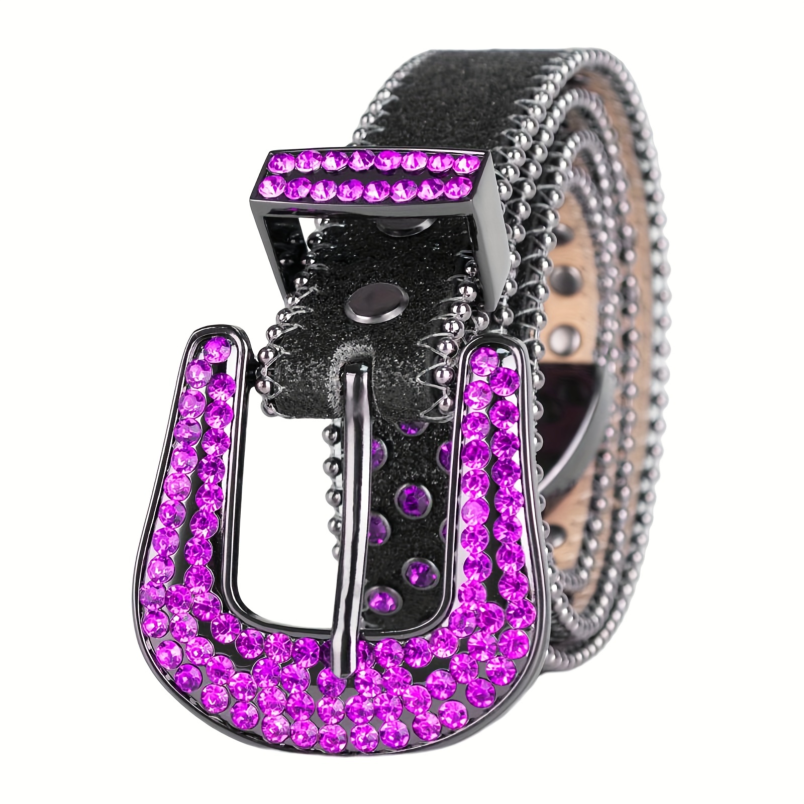 XZQTIVE Kid Rhinestone Belt for Boys and Girls, Western Cowboy Cowgirl  Children Belt with Diamond Crystal Belt for Jean Pant