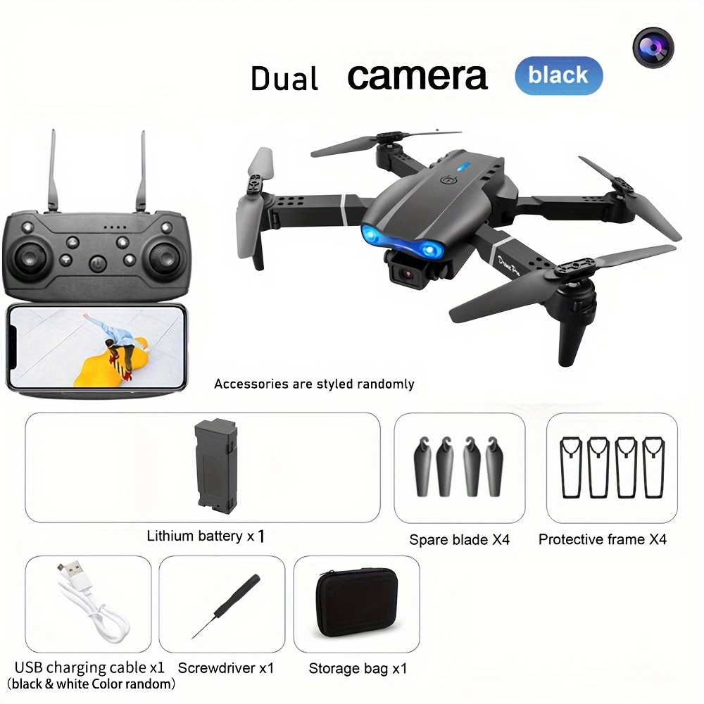 New E99 K3 Professional Rc Drone Dual Camera Double - Temu